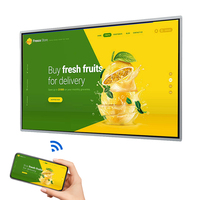 Écran publicitaire Android ultra-fin de 43 pouces, écran LCD mural vertical pour affichage numérique en intérieur, écran tactile avec animation
