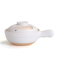 Casserole en céramique résistante à la chaleur, pot de cuisson en argile, ustensiles de cuisine, casserole en céramique avec couvercle pour la cuisson