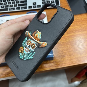 פולו גולגולת רקום פו עור shockproof כיסוי מלא עבור iphone 16 pro max - Product Image 1