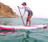 Planche à pagaie gonflable SUP de haute qualité personnalisée, couleur rose, planche à pagaie gonflable tout terrain