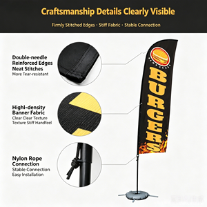 Bandera de Plumas de Poliéster con Logotipo Personalizado Número 1, Bandera en Forma de Lágrima, Flexible, Ajustable, de Fibra de Vidrio, para Publicidad Exterior - Product Image 3