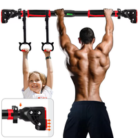 Barre de traction horizontale portable en acier rouge et noir de haute qualité, la plus vendue, à fixer sur la porte, équipement de gymnastique professionnel