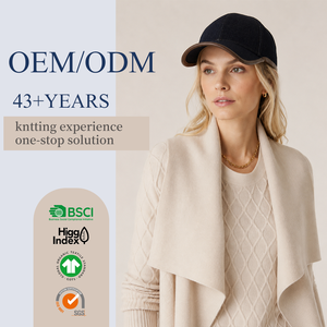 Direct Selling Premium Merino Wool Diamond Cable Knit <strong>Waterfall</strong> Collar Belted <strong>Cardigan</strong> for Elegant Daily Outfits - Product Image 2