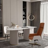 Bureaux d'ordinateur doubles de luxe, bureau d'accueil, table de négociation, table de consultation pour salon de beauté, pour la maison et les appartements
