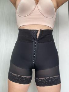 Venta al por mayor mujeres colombianas fajas alta látex cintura levantador de glúteos Control de barriga cintura media muslo Shaper BBL pantalones cortos - Product Image 3