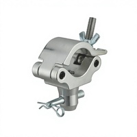 Lot de pinces pour structure de scène (capacité 300 kg) – Pince de fixation pour structure en aluminium 48-51 mm, argent/noir, connecteur pour éclairage de scène et affichage