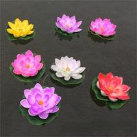 Fleur de lotus artificielle réaliste en plastique, haute simulation, diverses couleurs, imperméable, pour la décoration des bassins à poissons et des réservoirs d'eau, idéale pour les remises de diplômes