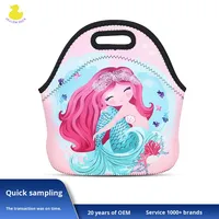 Fourniture directe d'usine Portable néoprène Bento sac dessin animé matériel de plongée isolé employé de bureau boîte à lunch portable pour l'extérieur