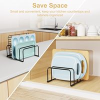 Support de comptoir multifonction Cedar Space pour planches à découper, porte-couteaux, support pour couvercles de casseroles, boîte pour couvercles de poêles, égouttoir à couverts et plateau à ustensiles