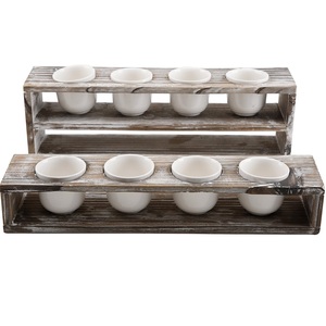 Jardinière ronde pour fleurs/plantes vertes, Vietnam, en bois rectangulaire, support pour plantes succulentes, en bois de pin, écologique - Product Image 1