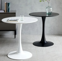 Ensemble de table à manger contemporaine avec panneau design tulipe, pieds en acier inoxydable, meubles en bois modernes pour appartement, maison, cuisine