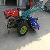 Mini-tracteur diesel portatif, motoculteur, tracteur à deux roues, tracteur agricole pour labour, motoculture et semis