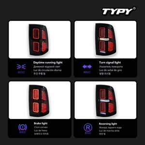 Feux de voiture TYPY pour Dodge Ram 1500 2500 2009-2018, feu arrière LED projecteur, feu arrière, feu de jour, accessoires automobiles - Product Image 3