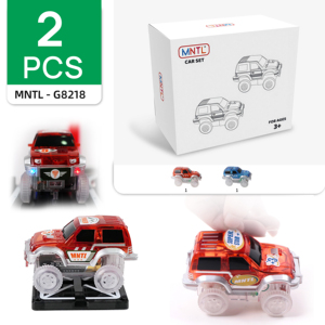 MNTL giocattoli da costruzione ferroviaria per bambini giocattoli da corsa magnetici da corsa per auto da corsa elettrica per <span class=keywords><strong>pista</strong></span> di avventura - Product Image 2