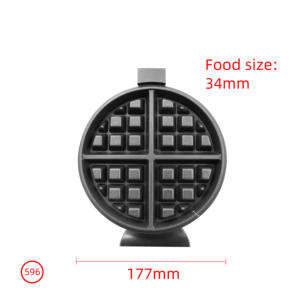 เครื่องทำวาฟเฟิลแบบคู่เชิงพาณิชย์ ถาดอบคู่สำหรับวาฟเฟิลและมัฟฟิน ตัวเครื่องสแตนเลส อุปกรณ์สำหรับอาหารเช้าและของว่างในร้านกาแฟ - Product Image 5