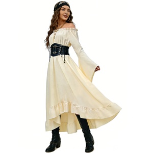 Disfraz de Pirata de Halloween para Mujer, Vestido de Fiesta Renacentista con Mangas de Campana y Hombros Descubiertos - Product Image 2