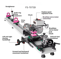 Nouveau centre de tournage à vitesse variable certifié CE FS-7075D pour la réparation de queues de billard, de snooker et de pool, avec broche de 0 à 6000 tr/min