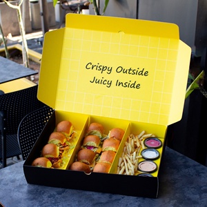 Boîte d'emballage alimentaire pour brunch, plateau de service, boîte en carton pour traiteur, boîtes alimentaires en papier, boîte à emporter écologique personnalisée - Product Image 1