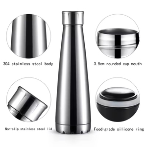 Wholesale Conical Shape 450ml Vacuum Insulated Double Wall Stainless Steel <b>Hot</b> <b>Drinking</b> Sports Tumbler Water Bottle - Product Image 6