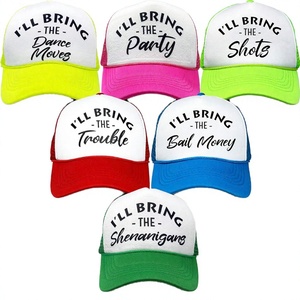 Casquette de sport trucker 5 panneaux personnalisable, respirante, avec dos en maille, mousse premium et broderie 3D, pour la mode, les activités de plein air et le ski - Product Image 3