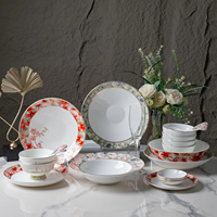 Pour PITO Luxury Design Ensemble d'assiettes à dîner en porcelaine osseuse en céramique avec bord doré maintenant arrivé-Kit de tasse inclus