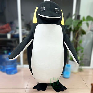 Costume <span class=keywords><strong>de</strong></span> mascotte gonflable pingouin, jouets d'usine, costume <span class=keywords><strong>de</strong></span> mascotte gonflable en peluche douce pour animaux - Product Image 4