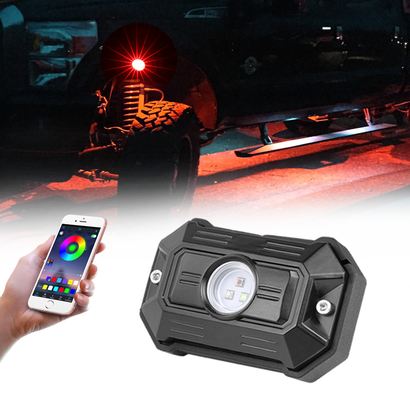 Разноцветный светильник с дистанционным управлением, 3 дюйма, 9 Вт, стальной кронштейн Rgb, светодиодный светильник Rock