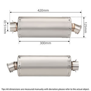 Accesorios universales de 51mm, tubo de escape de motocicleta, silenciador modificado, Escape Moto con Db Killer para XJ6 MT07 <span class=keywords><strong>FZ8</strong></span> RS660 C400 - Product Image 2