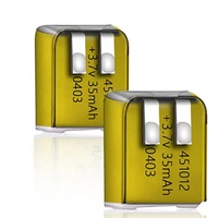 Prix bas 451012 3.7v Lipo Lithium Rechargeable Polymer 35mah Mini batterie au lithium pour appareils de beauté intelligents