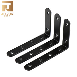 JINNATE 125x75 Black L-Shaped Corner Brace Steel <b>Bracket</b> For Furniture Hardware Fixing Parts - Product Image 1