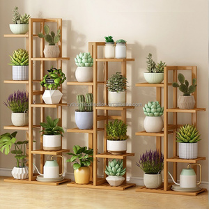 Étagère d'angle en bambou SYT robuste pour fenêtre, capacité 30 kg, support <span class=keywords><strong>de</strong></span> <span class=keywords><strong>rangement</strong></span> pour coin <span class=keywords><strong>de</strong></span> <span class=keywords><strong>balcon</strong></span> - Product Image 1