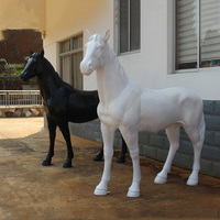 Vente en gros d'accessoires d'événement de haute qualité Grandes sculptures de chevaux Statues de chevaux grandeur nature en fibre de verre en résine à vendre