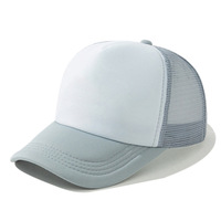 Casquette de baseball en maille 100 % polyester 5 panneaux style Y2K Bright Sun avec logo 3D en relief, broderie personnalisée et casquette trucker en mousse
