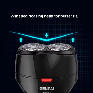 Mini afeitadora eléctrica para hombre, afeitadora de doble cabezal, recargable, para barba, afeitado genuino, resistente al agua - Product Image 3