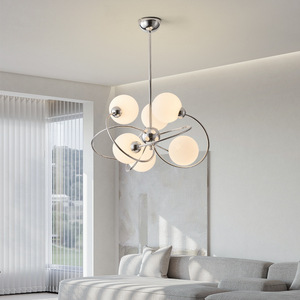 Bauhaus Style Magic Bean Glass <b>Lamp</b> Wabi-Sabi Style Nordic Chandelier for Dining Room Living Room <b>Study</b> or Bedroom - Product Image 3