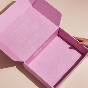Hộp bìa cứng sóng màu tùy chỉnh, logo giấy màu hồng dành cho quần áo, mũ, tất, hộp vận chuyển, hộp đóng gói gửi hàng - Product Image 4