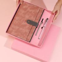 Ensemble de boîtes cadeaux pour carnet A5 personnalisé, journal de bureau minimaliste, souvenir d'entreprise avec logo imprimé personnalisé