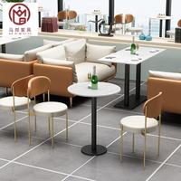 Table de café en marbre blanc au design moderne personnalisé ensemble de chaises banquettes de canapé commerciales pour hôtels cafés restaurant