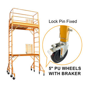 Échafaudage QUEEN de 12 pieds échafaudage polyvalent de style boulanger avec une capacité de 450kgs tour d'échafaudage roulante réglable de boulanger intérieur - Product Image 6