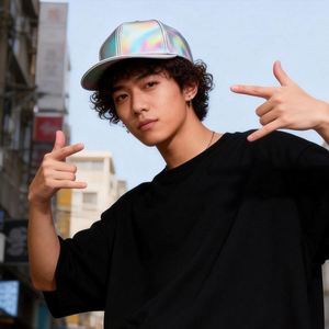 Wholesale New-style <b>Summer</b> Outdoor Fashion Gradient Sun Laser-PVC Reflective Baseball <b>Cap</b> Hats - Product Image 3