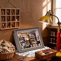 Lily's Wood – Cadre 3D DIY de luxe écologique avec éclairage LED, Veilleuse, Cadeau artisanal Fête des Mères