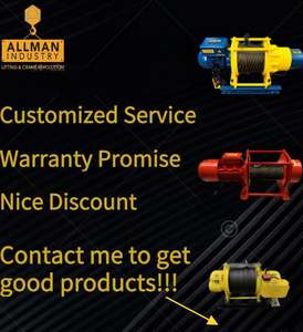 ALLMAN kerekan jangkar tambang Cina, 1ton/2ton/3ton/5ton tipe tugas berat tali kawat baja listrik kendali jarak jauh - Product Image 6