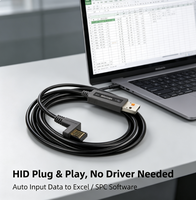Câble USB direct étanche MITUTOYO 06AFM380C USB-ITN-C avec interrupteur de données pour outils
