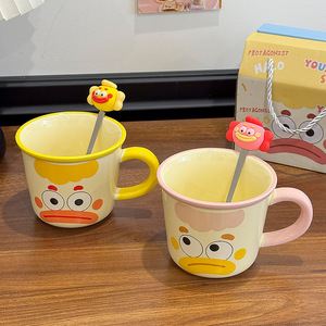 Taza de Cerámica con Diseño de Payaso, con Asa y Cuchara, Diseño Animado para Regalos, Primavera 2025 - Product Image 2