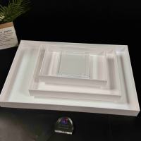 Présentoir carré à 3 niveaux en acrylique pour buffet, support décoratif pour mariage, fête, traiteur, emballage en carton