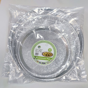 <span class=keywords><strong>Plat</strong></span> de cuisson en aluminium rond jetable 16 "406*20mm en aluminium gaufré peu profond emballage <span class=keywords><strong>plat</strong></span> plateaux de restauration avec couvercles en dôme transparent - Product Image 6
