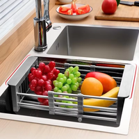 Égouttoir à vaisselle en acier inoxydable pour cuisine, support de rangement épaissi pour évier, anti-rouille, pour assiettes et bols