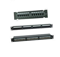 Panel Patch CAT6 RJ45 untuk Peralatan Fiber Optik Rak Mount Pusat Data Jaringan 5G Ruang Server