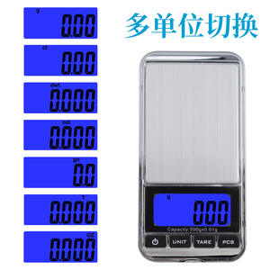 เครื่องชั่งดิจิตอลแบบพกพาขนาดเล็ก 500 กรัม 0.01 กรัม เครื่องชั่งเครื่องประดับที่มีความแม่นยำพร้อมแบตเตอรี่รูปทรงสี่เหลี่ยมผืนผ้าสำหรับใช้ในบ้าน - Product Image 5