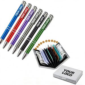 Stylo à bille en gros personnalisé, cadeau promotionnel d'entreprise, stylo en alliage d'aluminium avec logo - Product Image 1